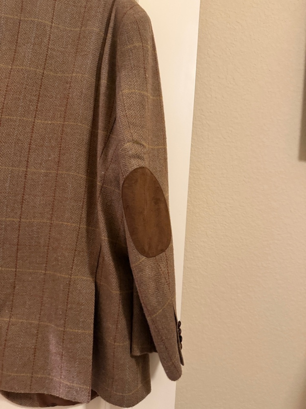 Alan Flusser Brown Windowpane Wool Sport Coat - Picture 9 of 13